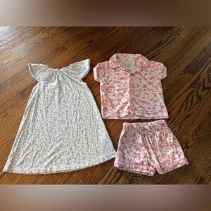 Floral 3T pajamas (set of 2) 2 piece summer set with nightgown